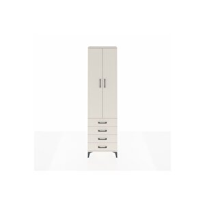 Arges Dolap 2 Raflı 4 Çekmeceli Tek Askılı 60x30x221 Aytaşı-aytaşı