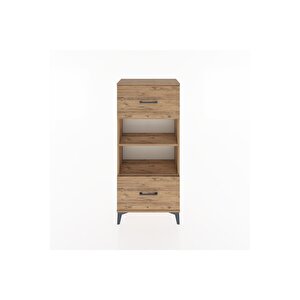 Hyperion Dolap 2 Raflı 2 Çekmeceli 60x44x134 Çam-çam