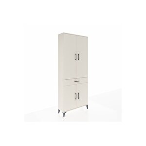 Arges Dolap 4 Raflı Tek Çekmeceli 4 Kapaklı 88x30x221 Aytaşı-aytaşı