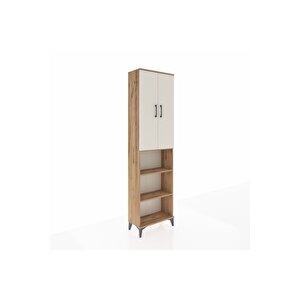 Arges Dolap 5 Raflı 2 Kapaklı 60x30x221 Çam-aytaşı