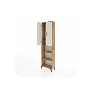 Arges Dolap 5 Raflı 2 Kapaklı 60x30x221 Çam-aytaşı
