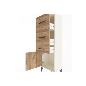 Arges Dolap 3 Çekmeceli Tek Kapaklı 44x30x134 Aytaşı-çam