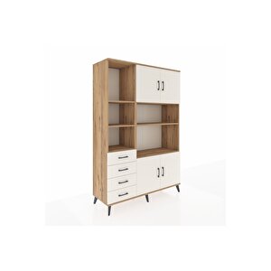 Hyperion Gardrop 8 Raflı 4 Çekmeceli 4 Kapaklı 132x44x195 Çam-aytaşı