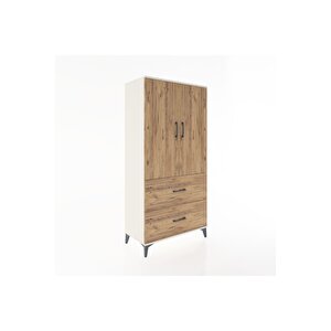 Hyperion Dolap 3 Raflı 2 Çekmeceli 2 Kapaklı 88x44x182 Aytaşı-çam