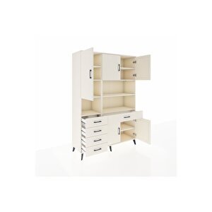 Hyperion Gardrop 9 Raflı 5 Çekmeceli 5 Kapaklı 132x44x195 Aytaşı-aytaşı