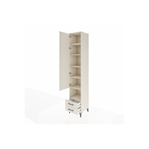 Hyperion Dolap 6 Raflı 2 Çekmeceli Tek Kapaklı 44x44x243 Aytaşı-aytaşı