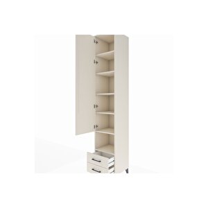Hyperion Dolap 6 Raflı 2 Çekmeceli Tek Kapaklı 44x44x243 Aytaşı-aytaşı
