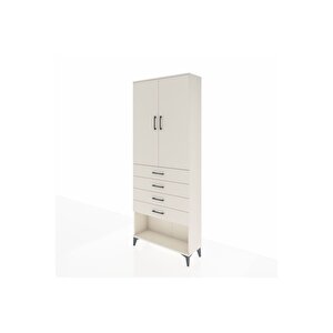 Arges Dolap 3 Raflı 4 Çekmeceli 2 Kapaklı 88x30x221 Aytaşı-aytaşı