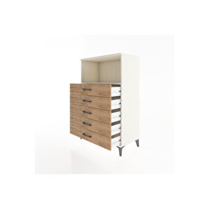 Hyperion Dolap Tek Raflı 4 Çekmeceli 88x44x134 Aytaşı-çam