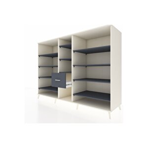 Kronos Dolap 11 Raflı 3 Çekmeceli  220x59x163 Aytaşı-antrasit