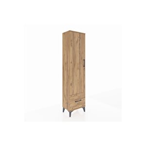 Arges Dolap 5 Raflı Tek Çekmeceli Tek Kapaklı 44x30x182 Çam-çam