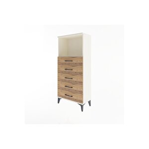 Arges Dolap Tek Raflı 5 Çekmeceli 60x30x134 Aytaşı-çam