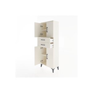 Arges Dolap 3 Raflı 2 Çekmeceli 4 Kapaklı 60x30x163 Aytaşı-aytaşı
