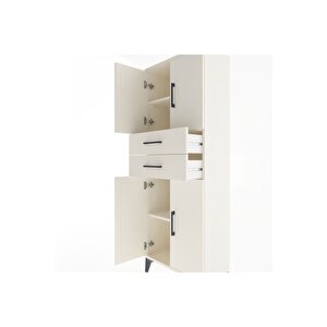 Arges Dolap 3 Raflı 2 Çekmeceli 4 Kapaklı 60x30x163 Aytaşı-aytaşı
