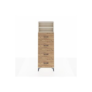 Arges Dolap 2 Raflı 4 Çekmeceli 60x30x182 Aytaşı-çam