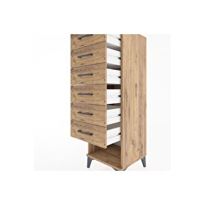 Hyperion Dolap 6 Çekmeceli 44x44x134 Çam-çam