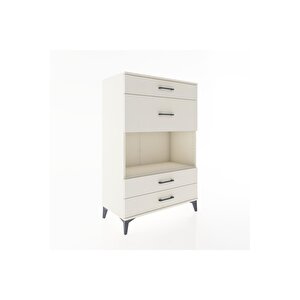 Hyperion Dolap Tek Raflı 4 Çekmeceli 88x44x134 Aytaşı-aytaşı