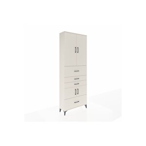 Arges Dolap 4 Raflı 4 Çekmeceli 4 Kapaklı 88x30x243 Aytaşı-aytaşı