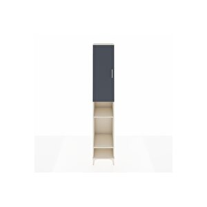 Hyperion Dolap 4 Raflı Tek Kapaklı Tek Askılı 44x44x243 Aytaşı-antrasit