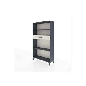 Arges Dolap 3 Raflı Tek Çekmeceli 88x30x163 Antrasit-aytaşı