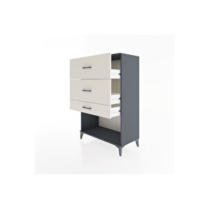 Hyperion Dolap 3 Çekmeceli 88x44x134 Antrasit-aytaşı