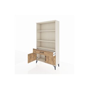 Arges Dolap 3 Raflı Tek Çekmeceli 2 Kapaklı 88x30x163 Aytaşı-çam