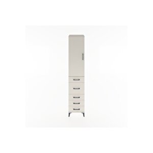 Hyperion Dolap 3 Raflı 5 Çekmeceli Tek Kapaklı 44x44x221 Aytaşı-aytaşı