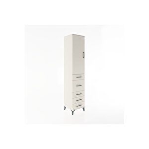 Hyperion Dolap 3 Raflı 5 Çekmeceli Tek Kapaklı 44x44x221 Aytaşı-aytaşı