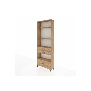 Arges Dolap 4 Raflı 3 Çekmeceli 88x30x243 Çam-çam