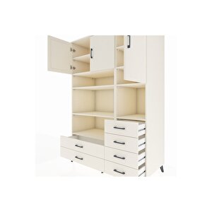 Kronos Dolap 9 Raflı 6 Çekmeceli 3 Kapaklı 132x59x195 Aytaşı-aytaşı/aytaşı