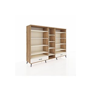 Hyperion Dolap 14 Raflı 2 Çekmeceli  220x44x163 Çam-aytaşı