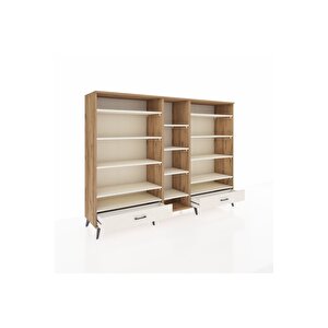 Hyperion Dolap 14 Raflı 2 Çekmeceli  220x44x163 Çam-aytaşı
