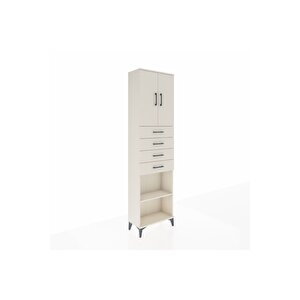Arges Dolap 3 Raflı 4 Çekmeceli 2 Kapaklı 60x30x221 Aytaşı-aytaşı