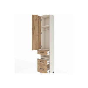 Arges Dolap 3 Raflı 3 Çekmeceli Tek Askılı 44x30x221 Aytaşı-çam