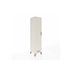 Hyperion Dolap 3 Raflı Tek Çekmeceli Tek Askılı 44x44x195 Aytaşı-aytaşı