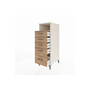 Kronos Dolap Tek Raflı 5 Çekmeceli 44x59x134 Aytaşı-çam