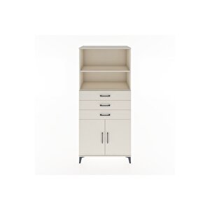 Hyperion Dolap 3 Raflı 3 Çekmeceli 2 Kapaklı 88x44x195 Aytaşı-aytaşı