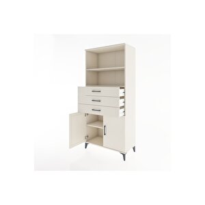 Hyperion Dolap 3 Raflı 3 Çekmeceli 2 Kapaklı 88x44x195 Aytaşı-aytaşı