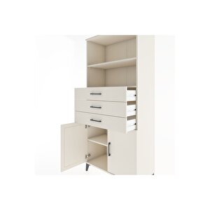 Hyperion Dolap 3 Raflı 3 Çekmeceli 2 Kapaklı 88x44x195 Aytaşı-aytaşı