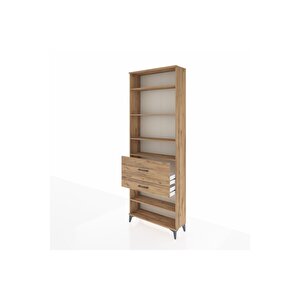 Arges Dolap 5 Raflı 2 Çekmeceli 88x30x243 Çam-çam