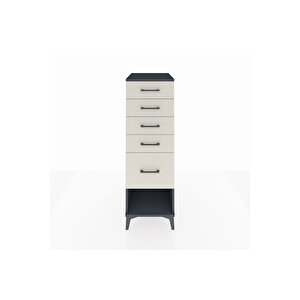 Kronos Dolap 5 Çekmeceli 44x59x134 Antrasit-aytaşı