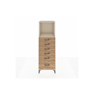 Kronos Dolap Tek Raflı 6 Çekmeceli 60x59x182 Aytaşı-çam