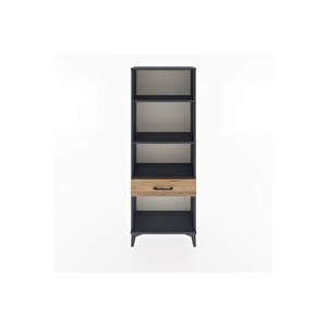 Arges Dolap 3 Raflı Tek Çekmeceli 60x30x163 Antrasit-çam