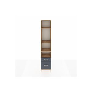 Arges Dolap 4 Raflı 2 Çekmeceli 44x30x221 Çam-antrasit