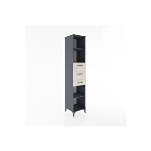 Hyperion Dolap 3 Raflı 3 Çekmeceli 44x44x221 Antrasit-aytaşı