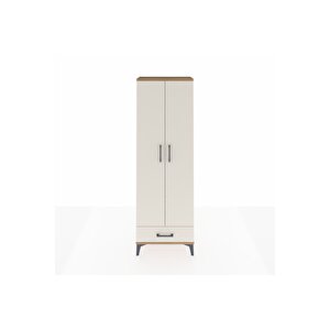 Arges Dolap 5 Raflı Tek Çekmeceli 2 Kapaklı 60x30x182 Çam-aytaşı