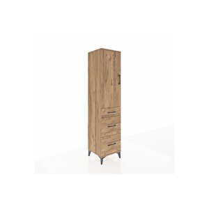 Hyperion Dolap 3 Raflı 3 Çekmeceli 44x44x195 Çam-çam