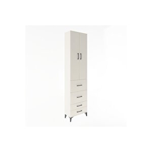 Arges Dolap 4 Raflı 4 Çekmeceli 2 Kapaklı 60x30x243 Aytaşı-aytaşı