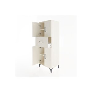 Hyperion Dolap 3 Raflı Tek Çekmeceli 4 Kapaklı 60x44x163 Aytaşı-aytaşı