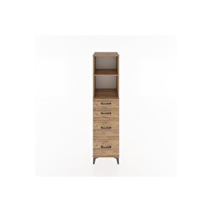 Hyperion Dolap 2 Raflı 4 Çekmeceli 44x44x182 Çam-çam